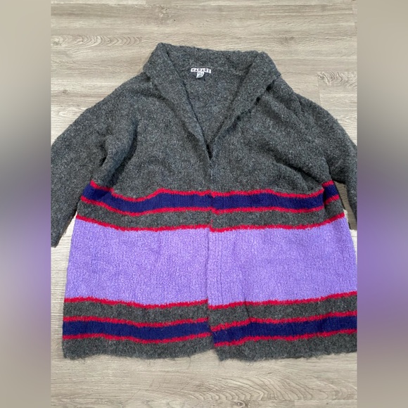 Anthropologie Harare Bonfire Cardigan Pockets Oversized Open Front Alpaca - Picture 6 of 10